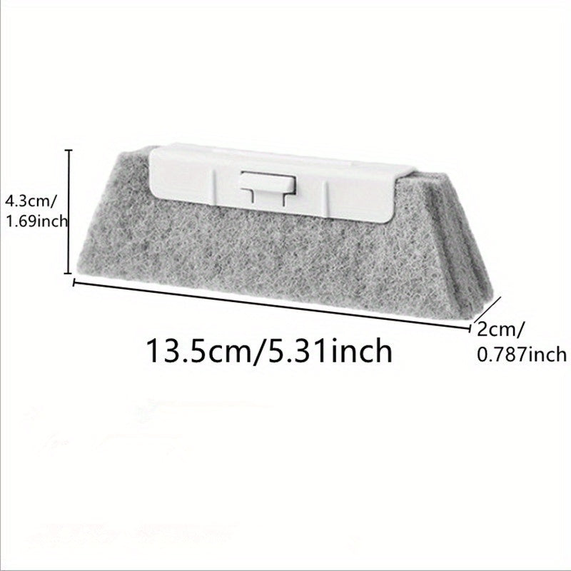 3pcsReplaceable Brush Heads 2-in-1 Window Gap Cleaning Brush Multi-Functional Detachable Brush Heads Suitable for Door and Window Gap Cleaning