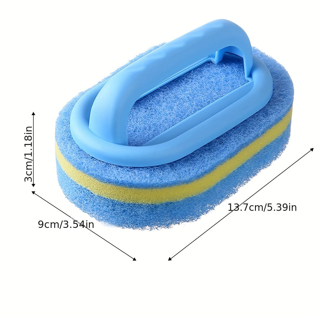 4pcs/2pcs Sponge Eraser Tub and Tile Cleaner with Handle - Powerful Scrubber for Kitchen, Pool, Dishwashing and Cleaning